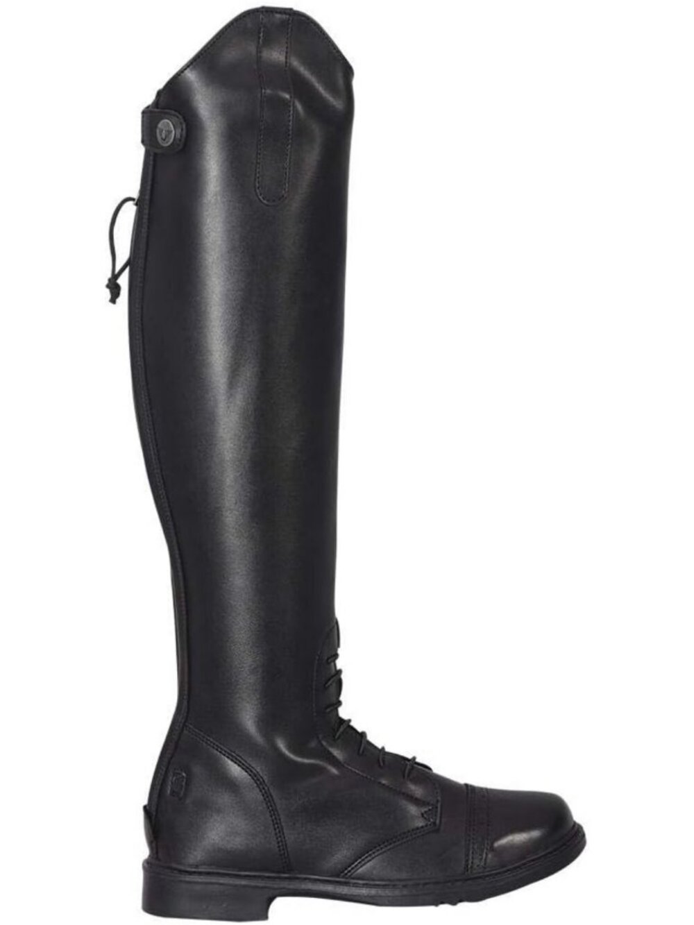 Stylish Women's Back Zip Field Boots in Durable Synthetic Leather - Equestrian